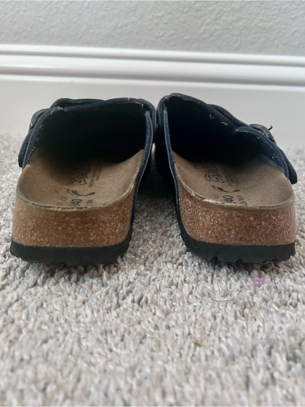 Birkenstock Birki’s Camden Double Buckle Clogs Size 37 US 6-6.5 Navy Blue - Picture 7 of 8